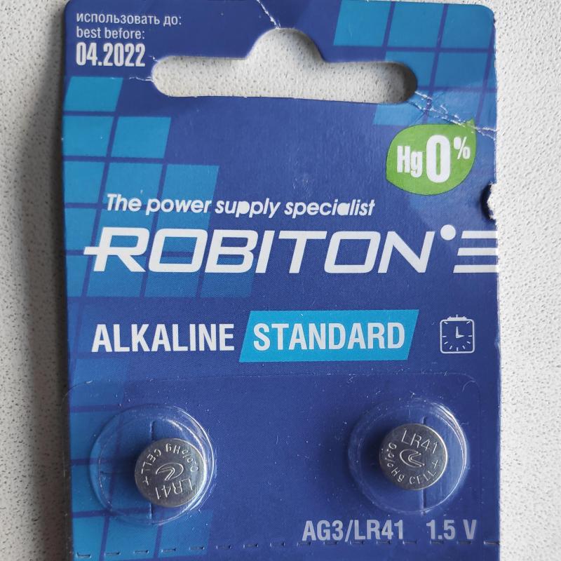   AG3/LR41/392A/SR41/192 7.903.60mm , 1, Robiton