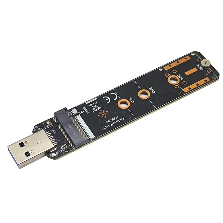 M.2 NVMe SATA SSD->USB3.1  