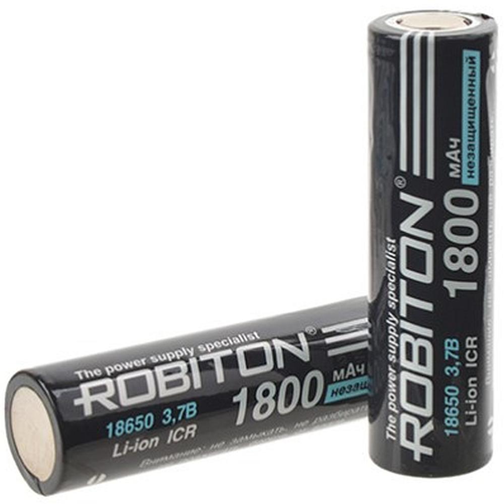  18650 LiIon 3.7V 1800mAh, 18x65mm  , Robiton