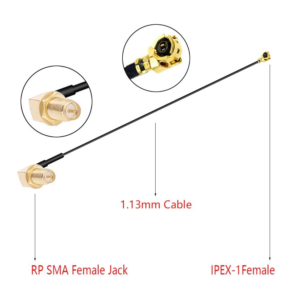   RPSMA F90 - IPEX SMA Female/uFL/u.FL/IPX/IPEX-1F,  1.13,  10