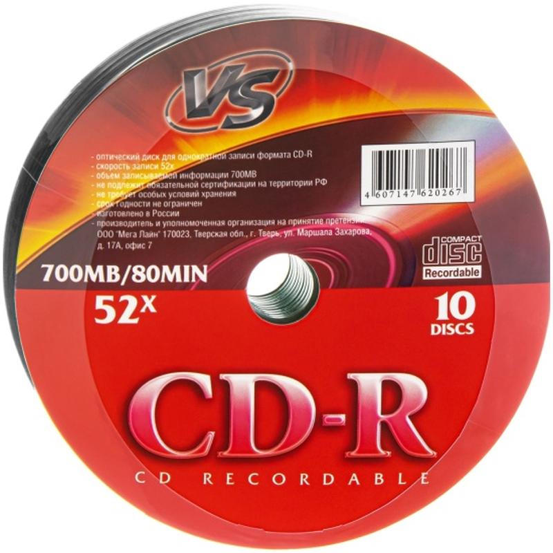  CD-R  700MB 52x, 10  bulk, VS