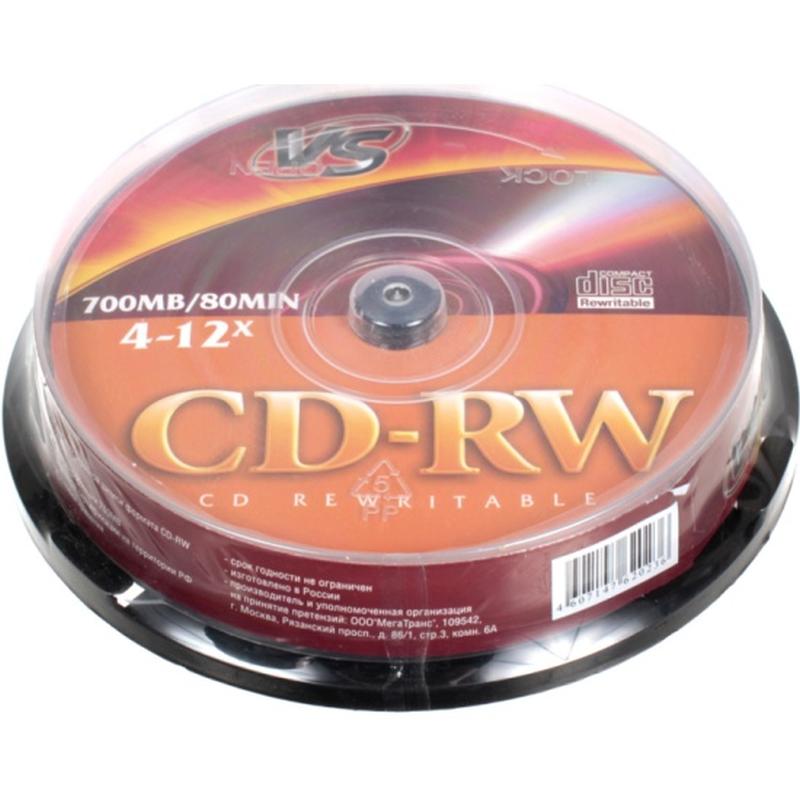  CD-RW  700MB 4-12x, 10  cake box, VS
