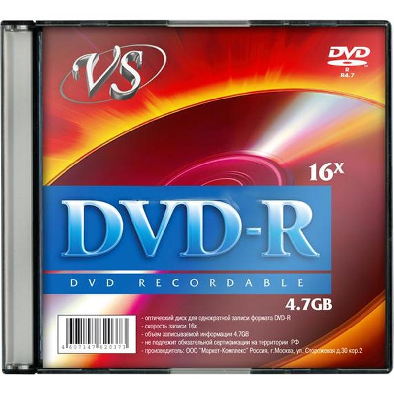  DVD-R 4.7GB 16x,  1  slim box, VS