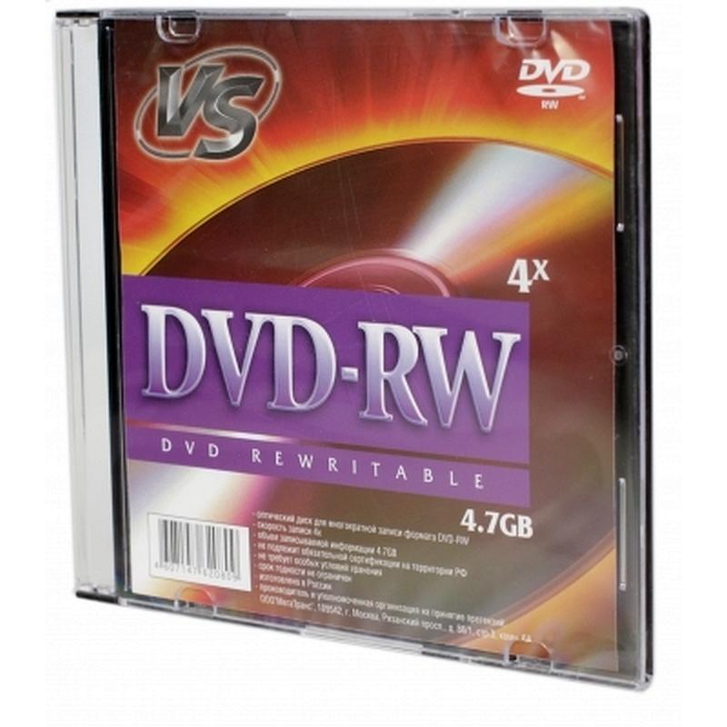  DVD-RW 4.7GB  4x,  1  slim box, VS