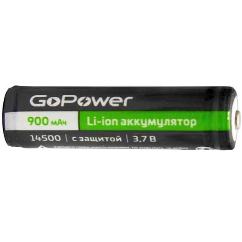  14500 LiIon 3.7V  900mAh, 14x50mm, AA/R6,  , GoPower