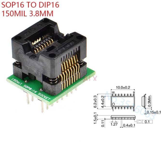   SOP16-DIP16, 1.27mm, 150 mils