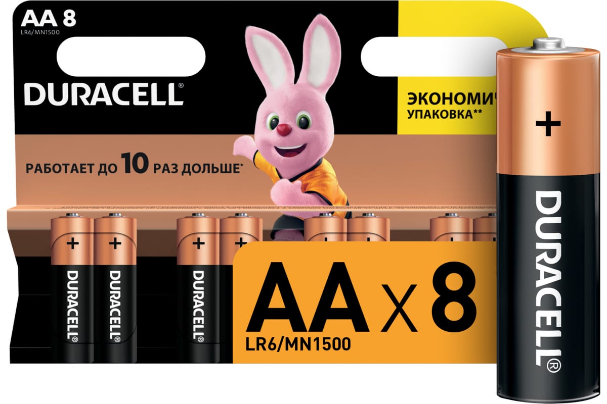  AA ,  8 , Duracell Basic, 