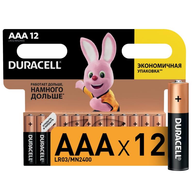  AAA , 12 , Duracell, :   Duracell, A/LR03 12 , (   ~ 10.5*44.5mm ) 

...