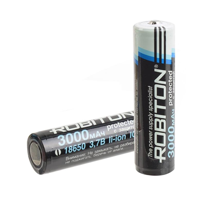  18650 LiIon 3.7V 3000mAh, 18x65mm  , Robiton