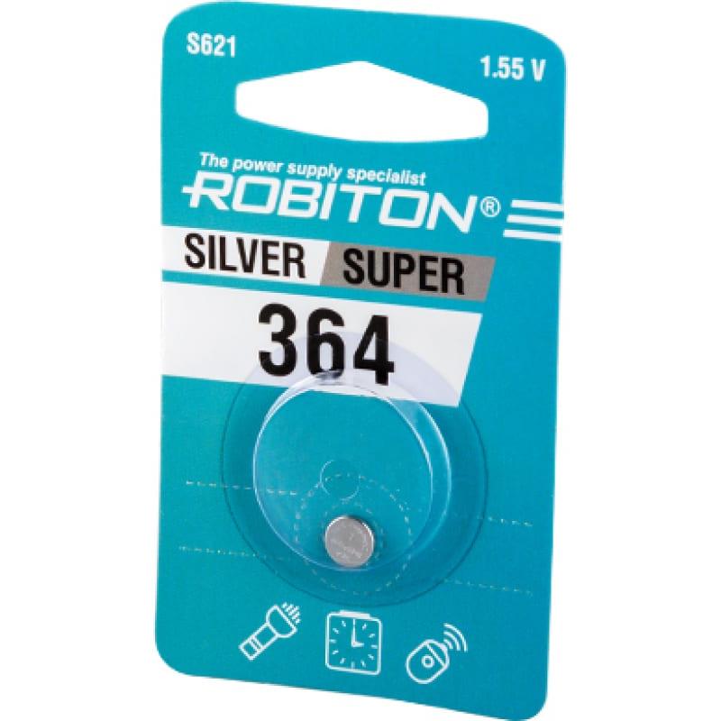 364  1.55V Silver Oxide  ,  6.80  2.15mm, 10 , , Robiton :   1.55V 20 mAH, - 364/SR621SW, 6....