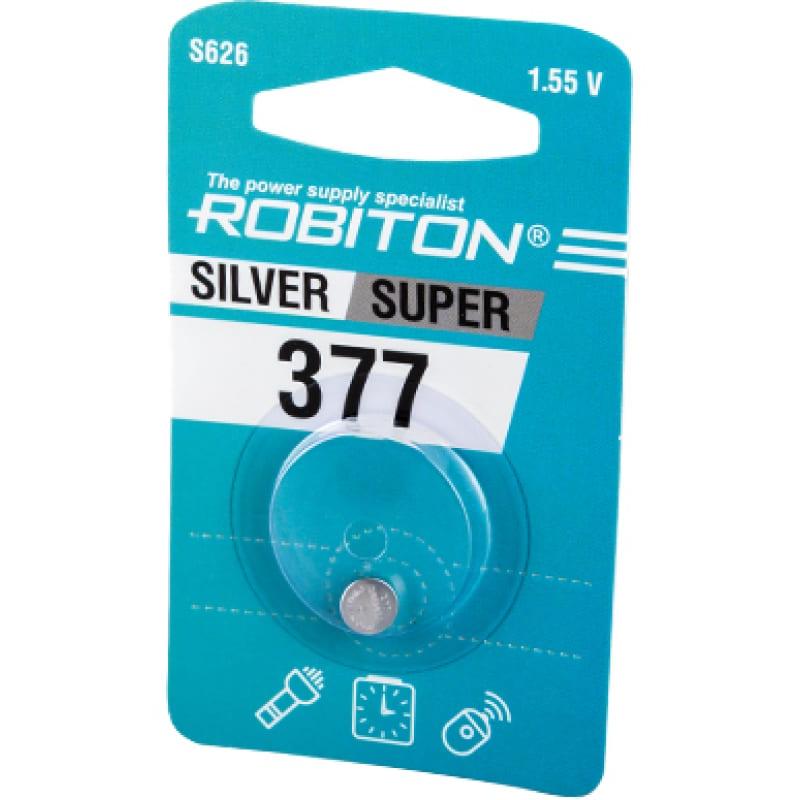 377  1.55V Silver Oxide  ,  6.80  2.60mm, 1 , , Robiton :   1.55V 26 mAH, -,  377/S...