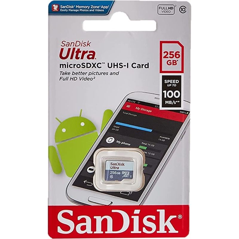   256Gb microSDXC Sandisk Ultra Class 10 UHS-I U1 (100/10 MB/s)