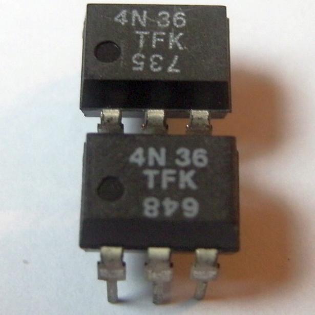 4N36 :   3.75KV 30V 100%Opto transistor

•  -, Vceo: 30V
•  , Vf : 1.15V
...