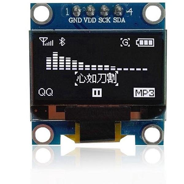  OLED SSD1306 0.96" White :  128x64 OLED 0.96"  -  ,  I2C (IIC) 4pin,  SSD1306, Uin=3.3-5VDCOLED ...