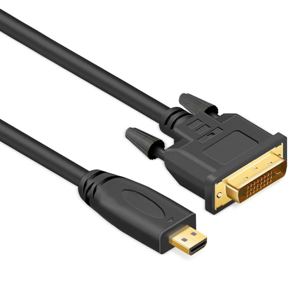  microHDMI 19M (//) - DVI-D 25M (//) Dual Link, 1m