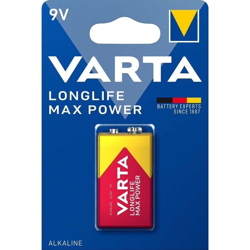  9V, 6LR61 , -- (Li-MnO2),  1, Varta Max Power(Max Tech), 