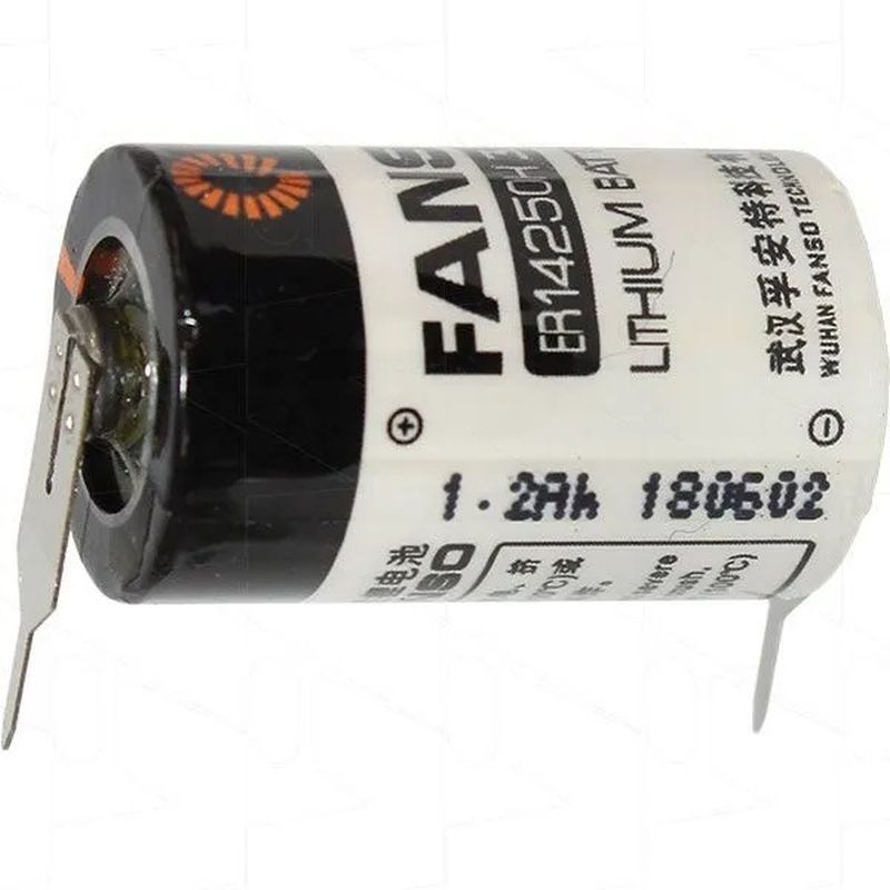  3.6V  1200mAH  Li-SOCL2, ER-14250, 1/2AA(14.5*25mm)   , 1 , Fanso