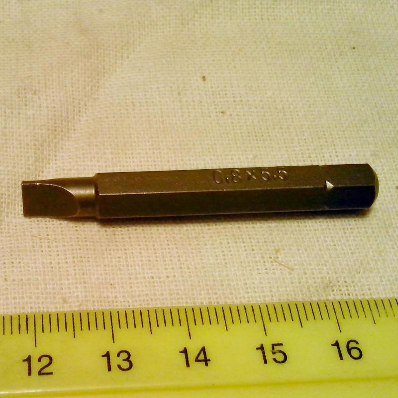  1/4" SL5.5   0.8x5.5x50mm, C.K. Tools :  1/4"   ,   0.8x5.5mm  50mmscrewdriver plain slot bit ...
