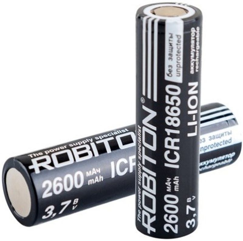  18650 LiIon 3.7V 2600mAh, 18x65mm  , Robiton :  LiIon 3.7V 2600mAh, ICR, 18x65mm,     /...