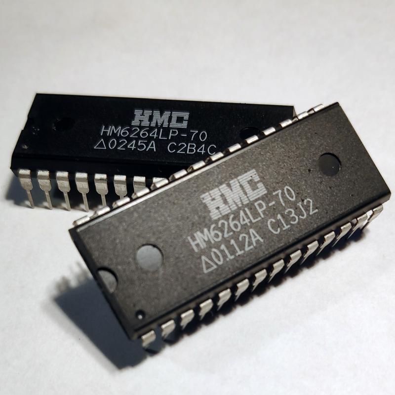 6264-70 :    SRAM 8Kx8 70ns ()
 : DIP28W
 :  HMC
 : GM78C88BLL-10,  TC5565,  HY6264, ...