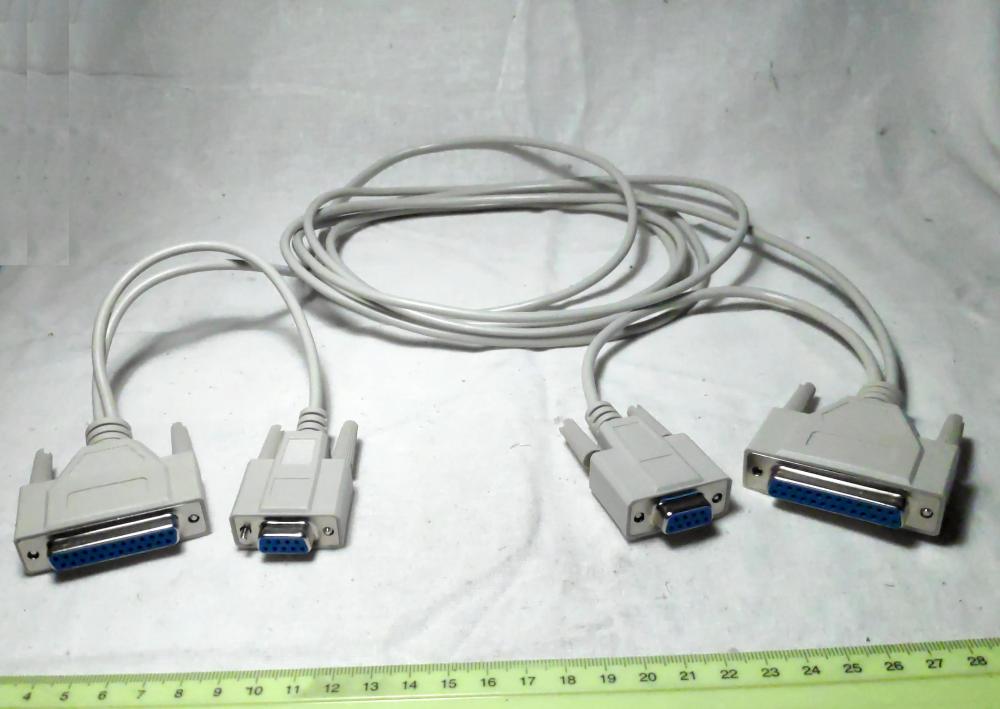 кабель модемный DSub (DB9p розетка+DB25p розетка) - (DB9p розетка+DB25p розетка) универсальный, 1.8 метра