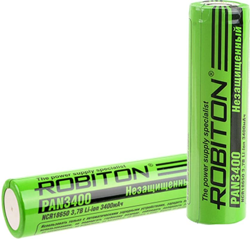  18650 LiIon 3.7V 3400mAh, 18x65mm,  4.8A,  , PAN3400, Robiton :  Li-Ion 3.6V 3400mAH, 18*65mm -, 4.8A  ...