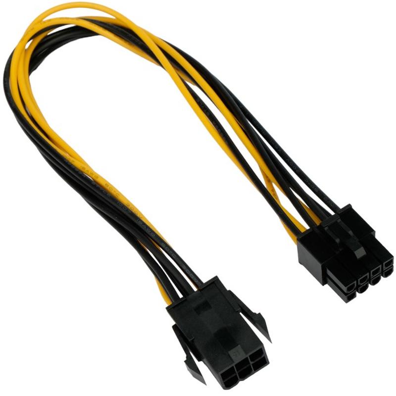   6pin PCI-Express(F) -> 8pin PCI-Express(M),    , 0.3m :   6pin PCI-Express (Female) -> 8pin PCI-Express (Ma...