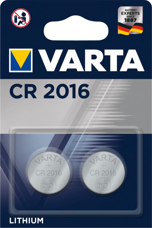 CR2016, 2 , Varta :   CR2016 ,  3V, ∅20x1.6mm,  2  , Varta...