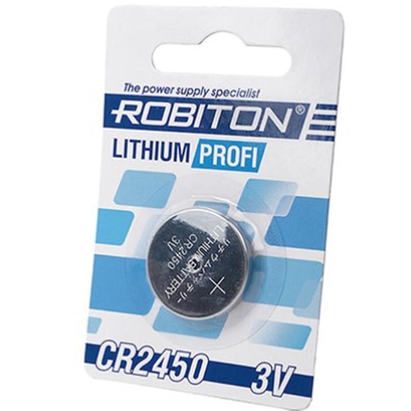 CR2450, 1 , Robiton :   CR2450 ,  3V, ∅24x5.0mm,  1 , Robiton...