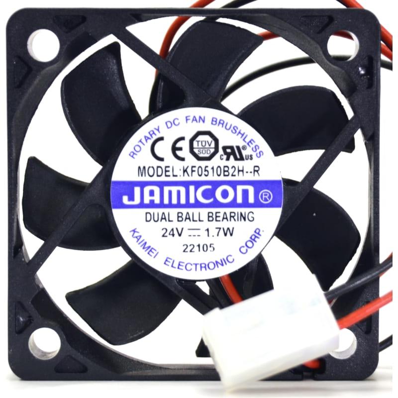   50x50x10mm 24V DC, 2-pin, 2x-, 5200 RPM, Jamicon