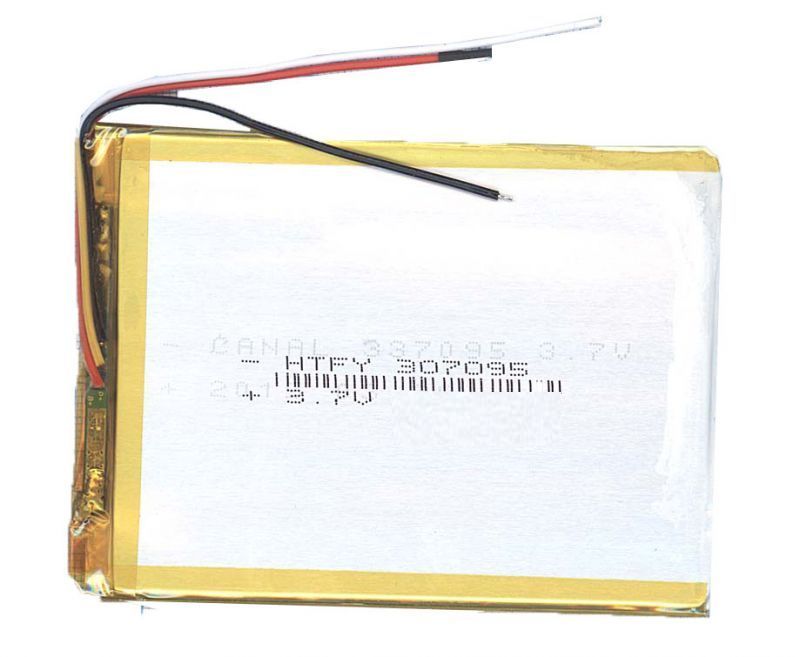  Li-Po  95 x 70 x 3.0mm, - 3.7V, 2500mAH, 3pin, LP307095