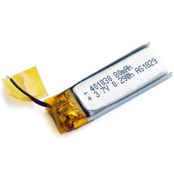  Li-Po  30 x 10 x 3.0mm, - 3.7V,   80mAH, LP401030 :  LiPo - 3.7V, 80mAH,   , 3010...