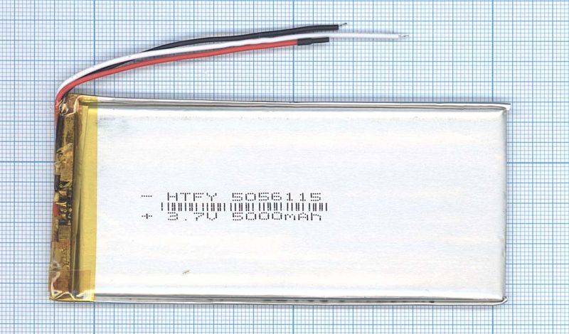  Li-Po 115 x 56 x 5.0mm, - 3.7V, 5000mAH, 3pin, LP5056115 :  LiPo - 3.7V, 5000mAH, 3pin,  ...