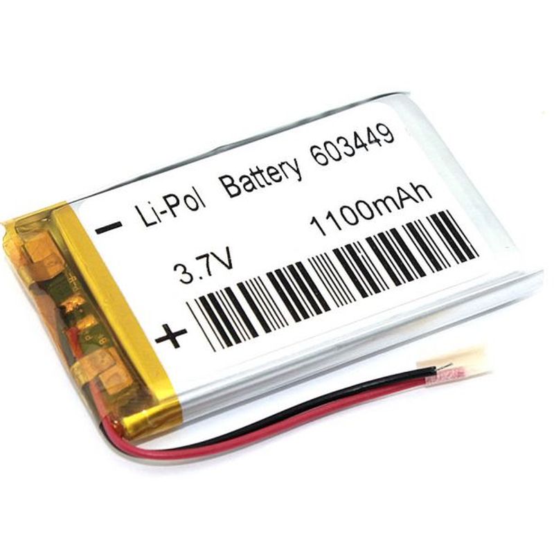  Li-Po  49 x 34 x 6.0mm, - 3.7V, 1100mAH, LP603449 :  LiPo - 3.7V, 1100mAH,   , 493...