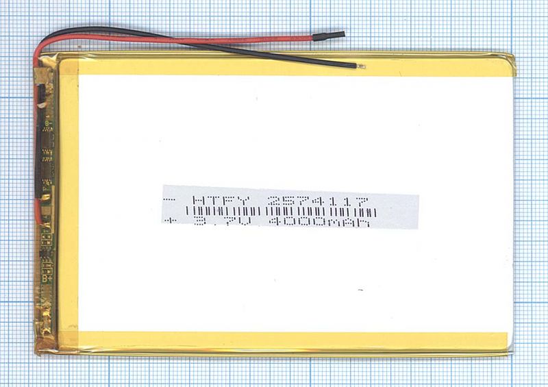  Li-Po 117 x 74 x 3.0mm, - 3.7V, 4000mAH, LP2574117