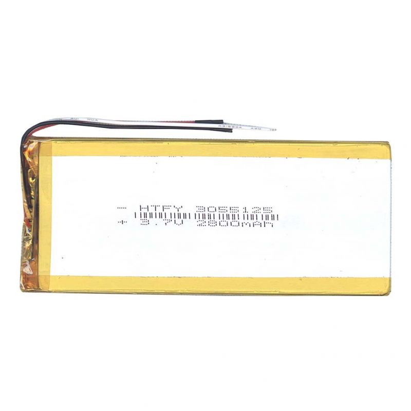  Li-Po 125 x 55 x 3.0mm, - 3.7V, 2800mAH, 3pin, LP3055125