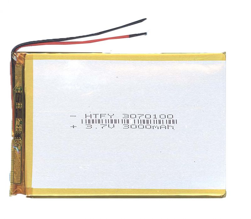  Li-Po 100 x 70 x 3.0mm, - 3.7V, 3000mAH, LP3070100