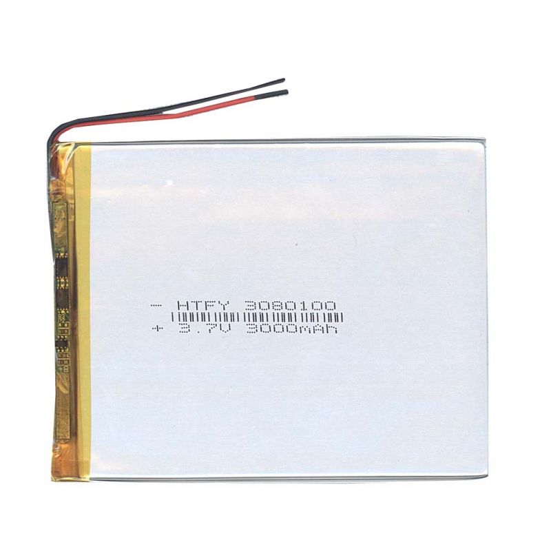  Li-Po 100 x 80 x 3.0mm, - 3.7V, 3000mAH, LP3080100