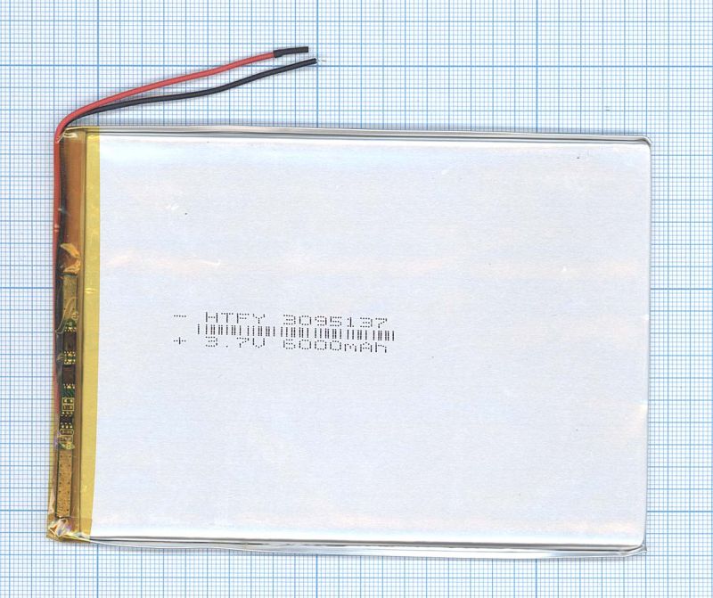  Li-Po 137 x 95 x 3.0mm, - 3.7V, 6000mAH, LP3095137 :  LiPo - 3.7V, 6000mAH,   , 137...