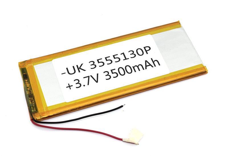  Li-Po 130 x 55 x 3.5mm, - 3.7V, 3500mAH, LP3555130