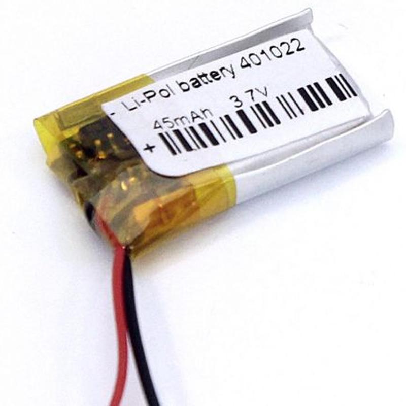  Li-Po  22 x 10 x 4.0mm, - 3.7V,   45mAH, LP401022 :  LiPo - 3.7V, 45mAH,   , 2210...