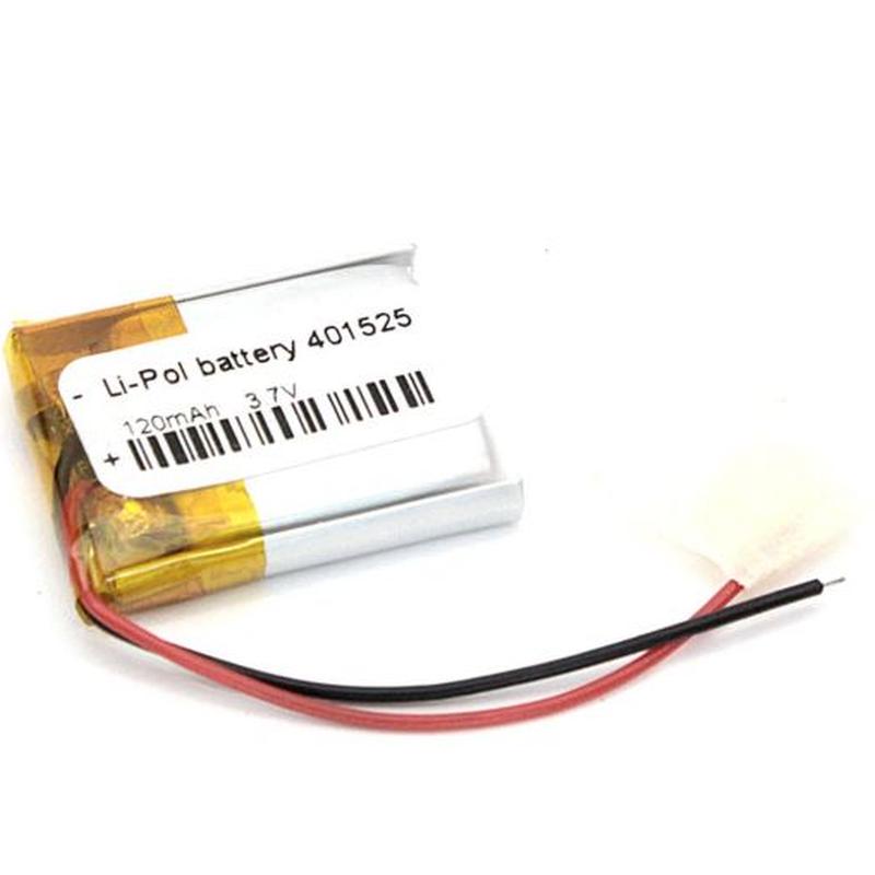  Li-Po  25 x 15 x 4.0mm, - 3.7V,  120mAH, LP401525 :  LiPo - 3.7V, 120mAH,   , 2515...