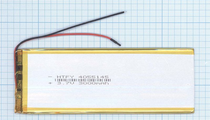  Li-Po 145 x 55 x 4.0mm, - 3.7V, 3000mAH, LP4055145