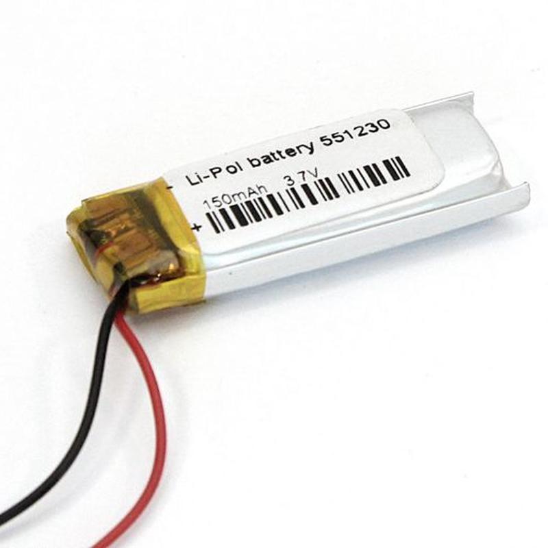  Li-Po  12 x 30 x 5.5mm, - 3.7V,  150mAH, LP551230 :  LiPo - 3.7V, 150mAH,   , 1230...