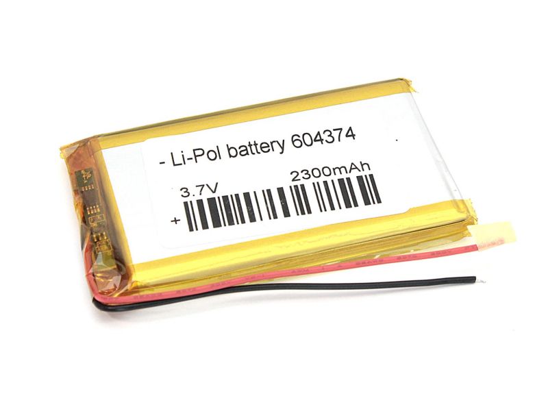  Li-Po  74 x 43 x 6.0mm, - 3.7V, 2300mAH, LP604374 :  LiPo - 3.7V, 2300mAH,   , 744...