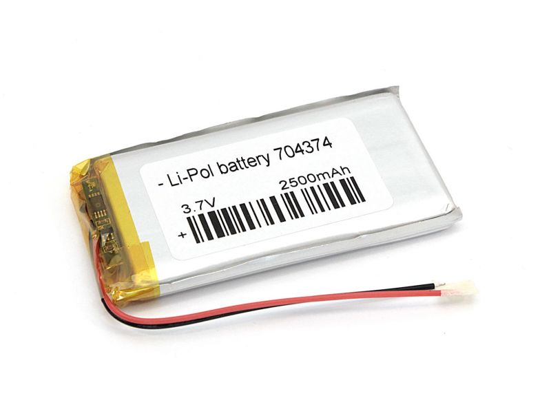  Li-Po  74 x 43 x 7.0mm, - 3.7V, 2500mAH, LP704374 :  LiPo - 3.7V, 2500mAH,   , 744...