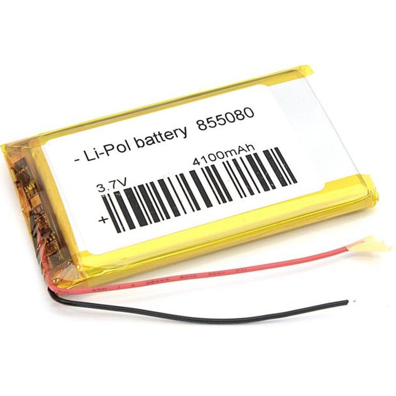  Li-Po  80 x 50 x 8.5mm, - 3.7V, 4100mAH, LP855080 :  LiPo - 3.7V, 4100mAH,   , 805...