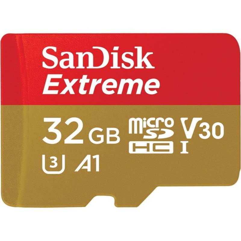    32Gb microSDXC Sandisk Extreme UHS-I U3 V30 A1 (100/60 MB/s)