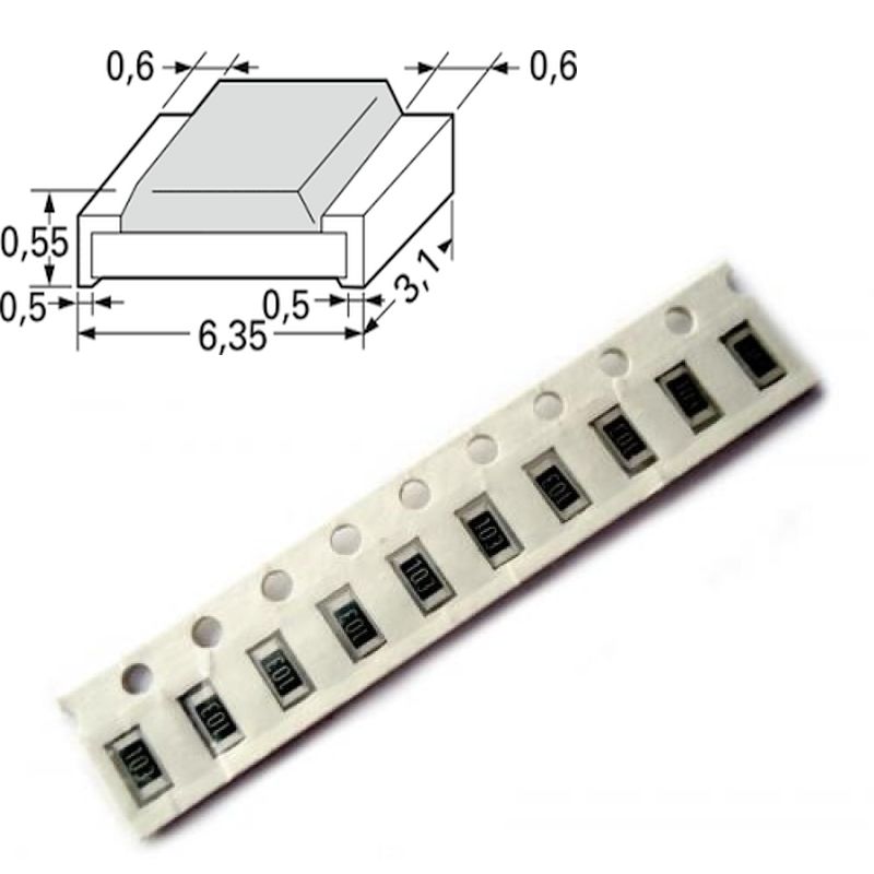 SMD 330  / Ω, 2512 (1W) 5%, 10 