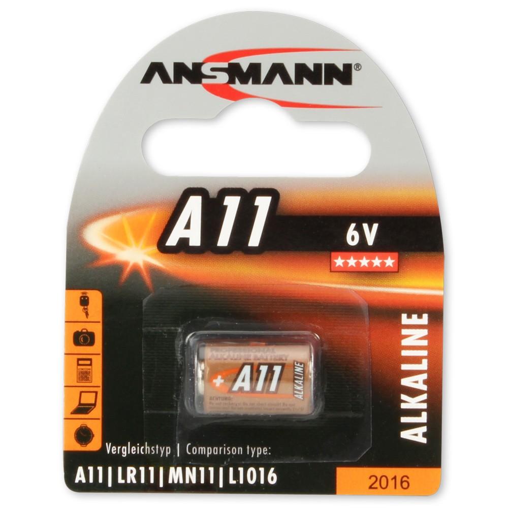  11A/A11/L1016  6V, ,  10.0x16.00mm, 1, , Ansmann :   -   A11 / 11A / 6V, ∅10*16mm, 1...